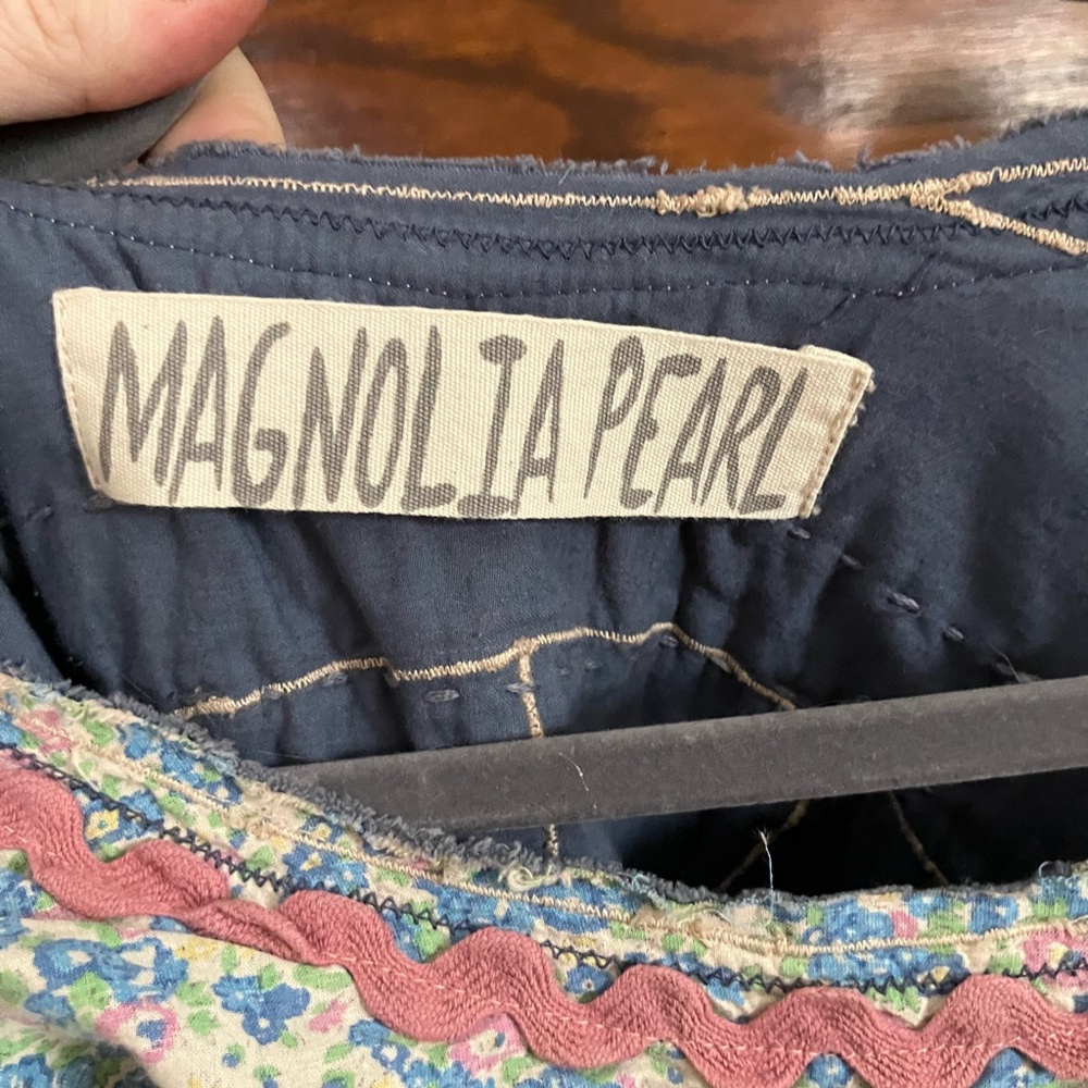 Magnolia Pearl Blue and Pink Unique Embroidered Top - Picture 13 of 14